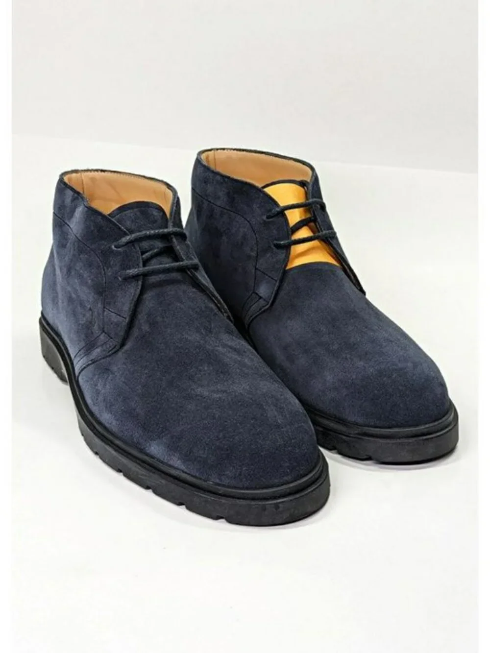 Tod's Men’s Blue Suede Desert Round Toe Ankle Boots Size 8.5 (MSRP $775)